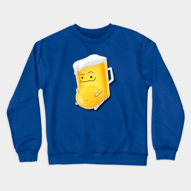 Beer Belly Crewneck Sweatshirt by WeFlaps Comics Merch